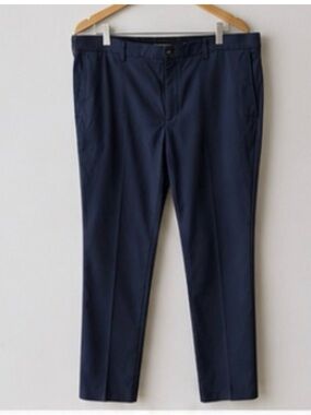 Jos A Bank Traveler Tailored Fit Pants Mens 44x29 Navy Stretch